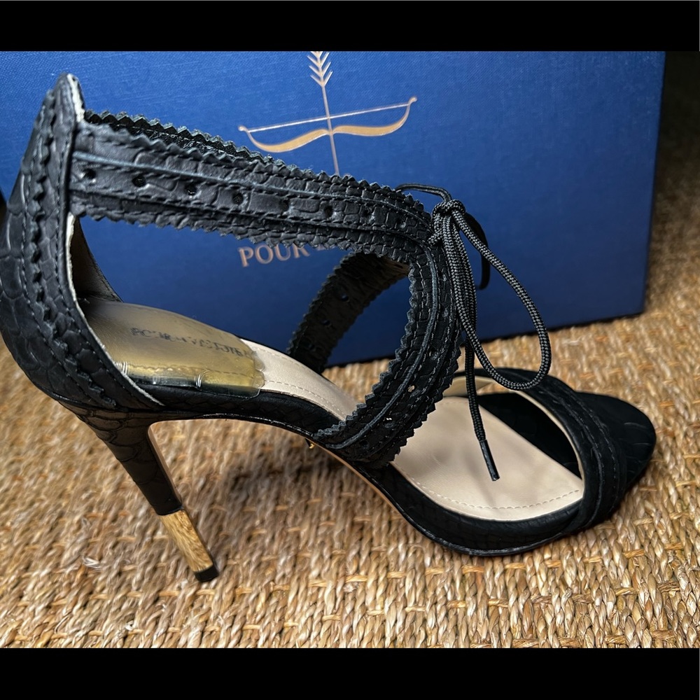 3” Blk Matt Python Pour La Victoire Heels